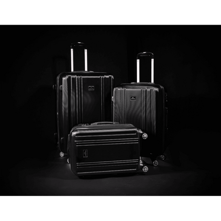 Dellonda Lightweight ABS Luggage Set with TSA Lock - Black Model No- DL11