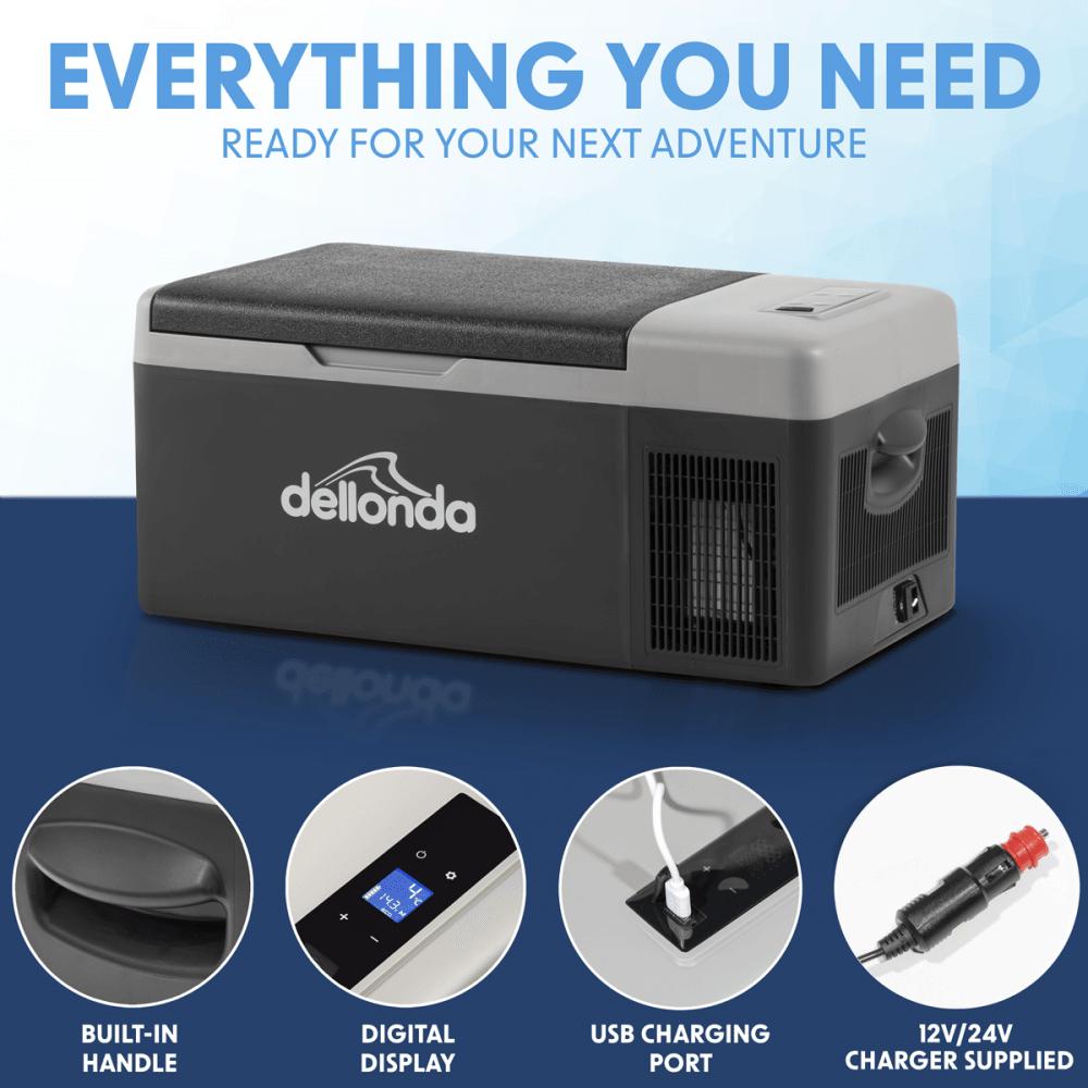 Dellonda Portable Fridge Freezer/Cool Box with LED Display 15L Model No- DL12