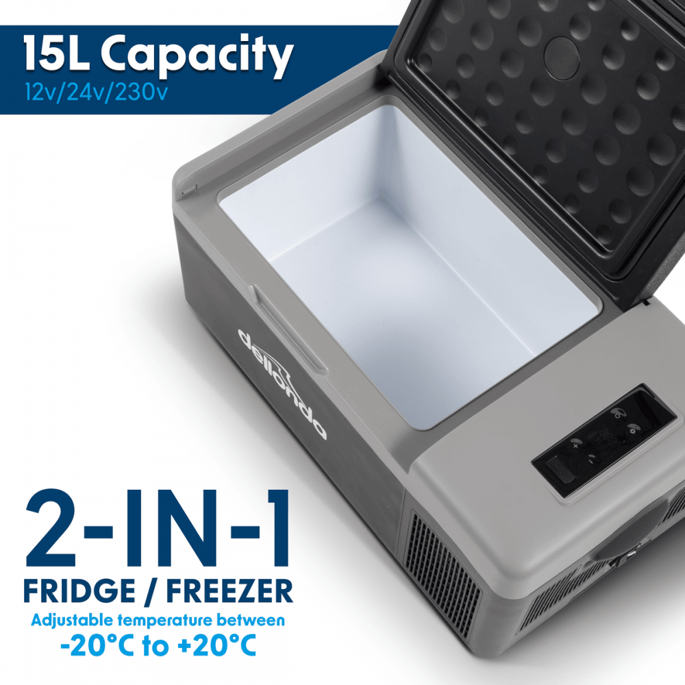 Dellonda Portable Fridge Freezer/Cool Box with LED Display 15L Model No- DL12