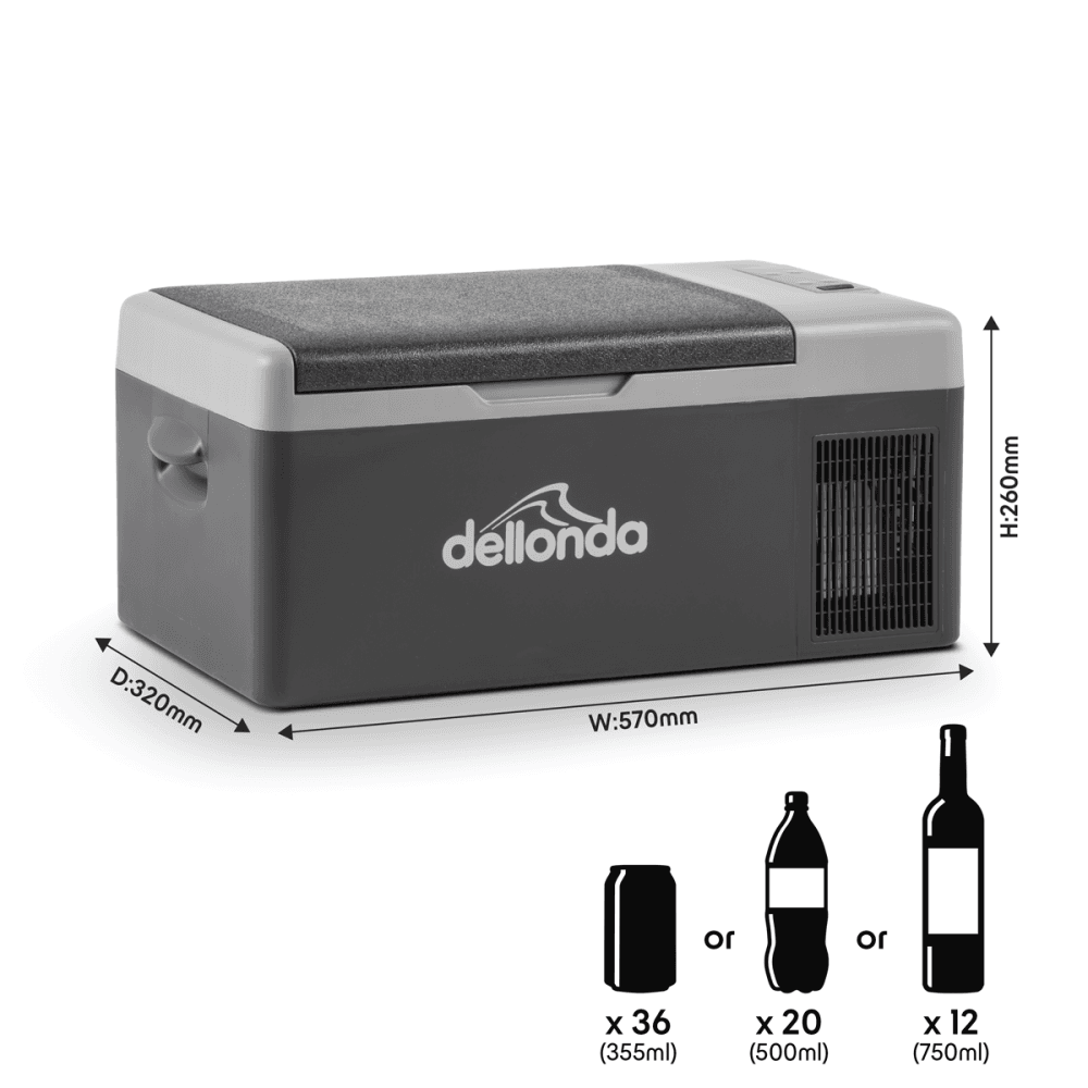 Dellonda Portable Fridge Freezer/Cool Box with LED Display 15L Model No- DL12
