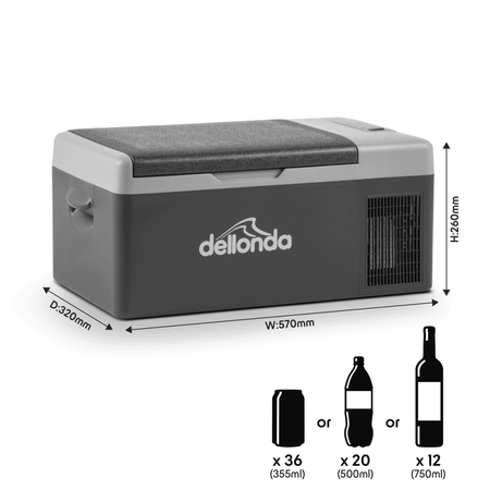 Dellonda Portable Fridge Freezer/Cool Box with LED Display 15L Model No- DL12
