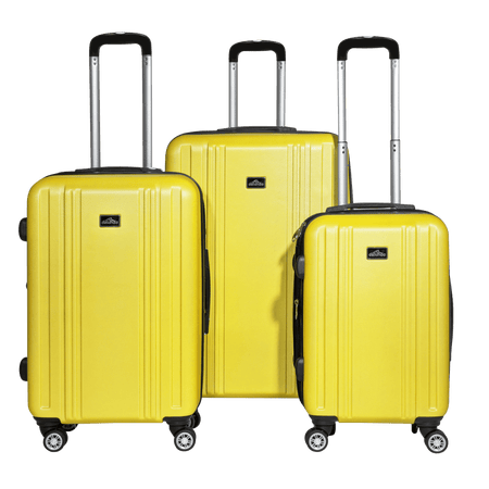 Dellonda Lightweight ABS Luggage Set with TSA Lock - Yellow Model No- DL124