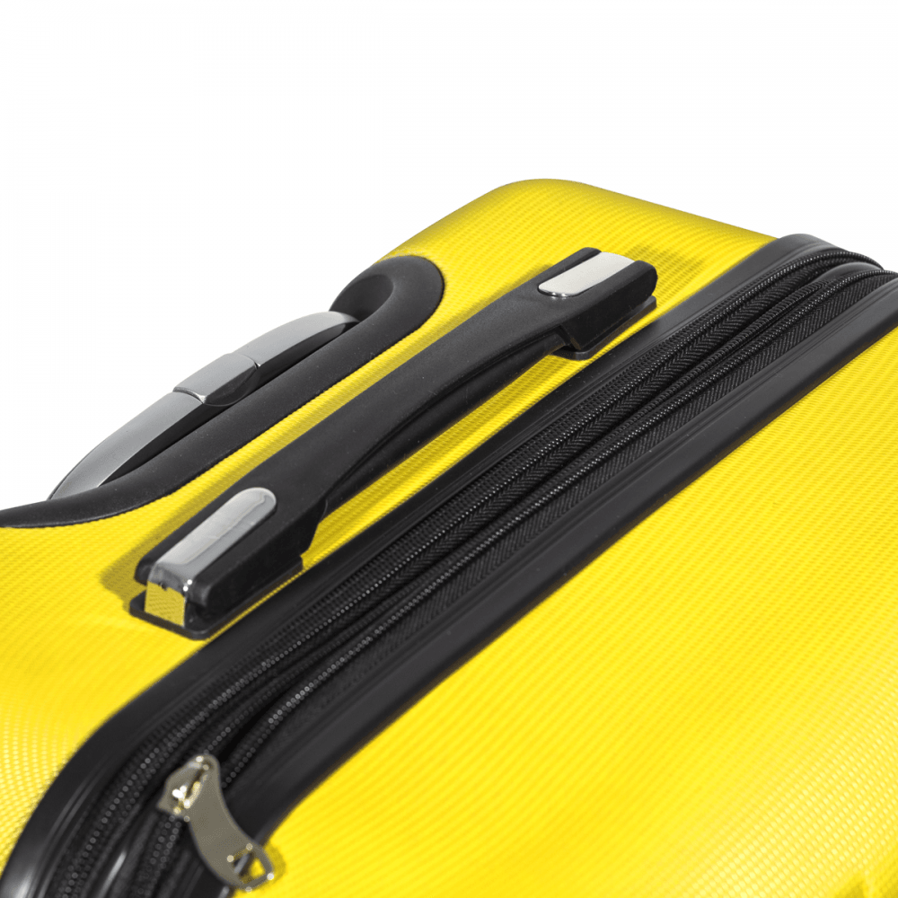 Dellonda Lightweight ABS Luggage Set with TSA Lock - Yellow Model No- DL124