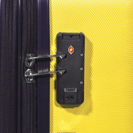 Dellonda Lightweight ABS Luggage Set with TSA Lock - Yellow Model No- DL124