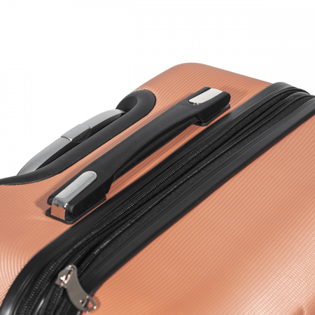 Dellonda Lightweight ABS Luggage Set with TSA Lock - Rose Gold : Model No- DL125