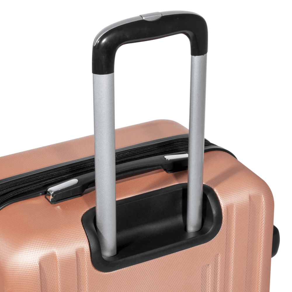 Dellonda Lightweight ABS Luggage Set with TSA Lock - Rose Gold : Model No- DL125