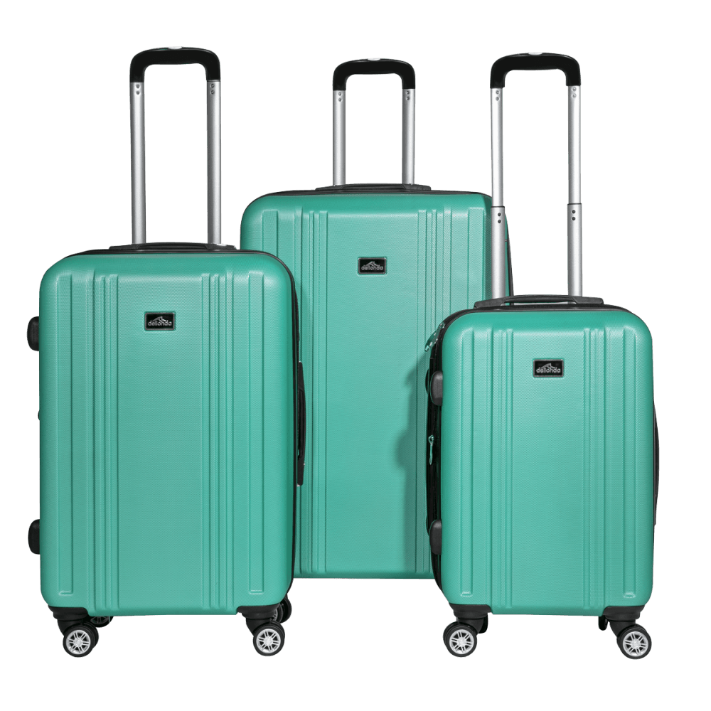 Dellonda Lightweight ABS Luggage Set with TSA Lock - Teal : Model No- DL126
