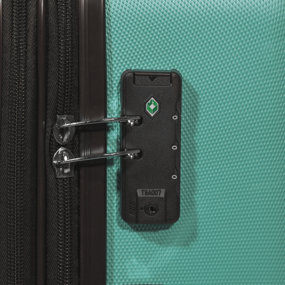 Dellonda Lightweight ABS Luggage Set with TSA Lock - Teal : Model No- DL126