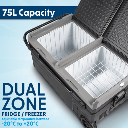 Dellonda Portable Fridge Freezer/Cool Box with LED Display 75L Model No- DL127