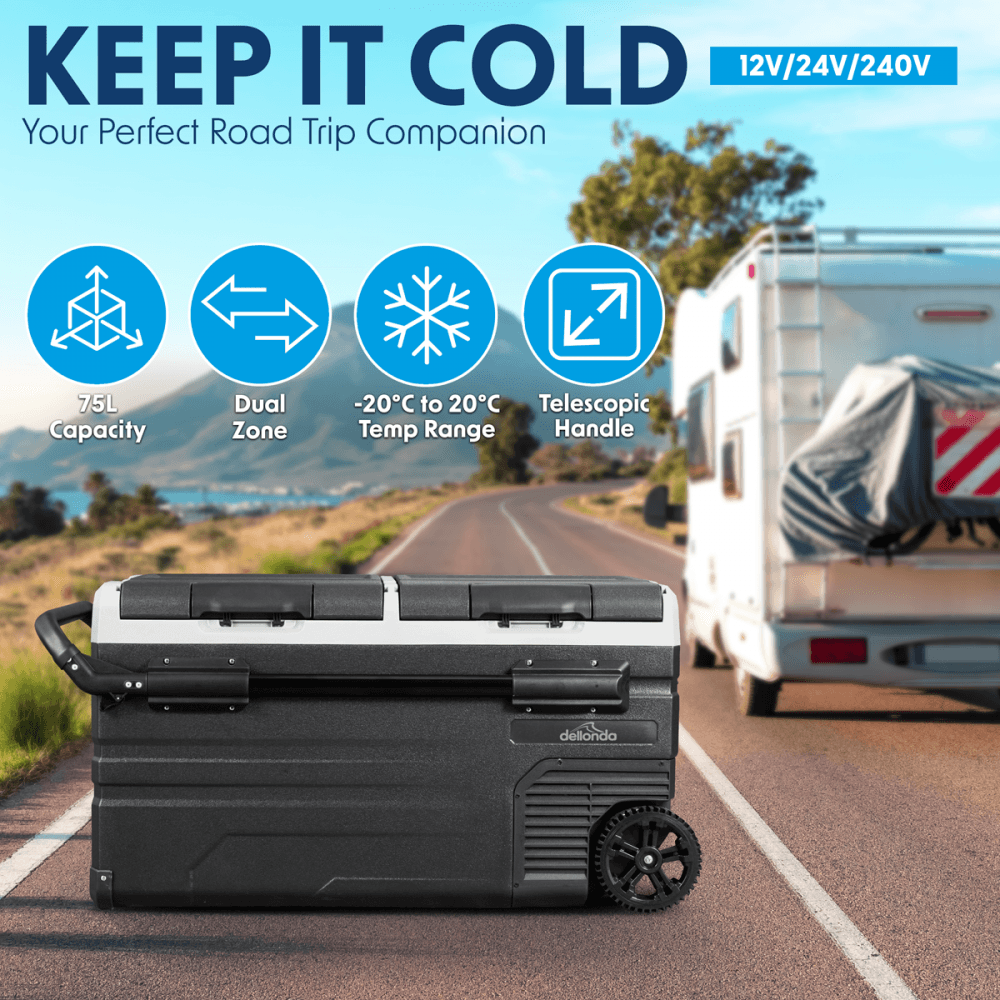 Dellonda Portable Fridge Freezer/Cool Box with LED Display 75L Model No- DL127