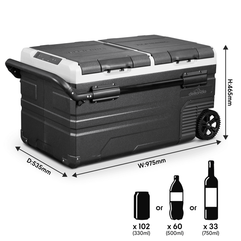 Dellonda Portable Fridge Freezer/Cool Box with LED Display 75L Model No- DL127
