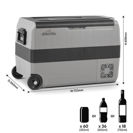 Dellonda Portable Fridge Freezer/Cool Box with LED Display 50L Model No- DL14