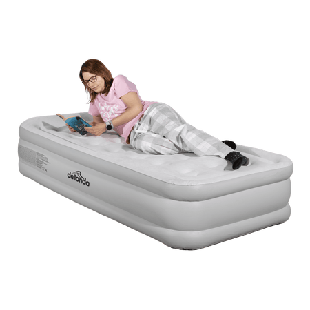 Dellonda Raised Air Bed with Removable Electric Pump & Storage Bag - Single Model No- DL144