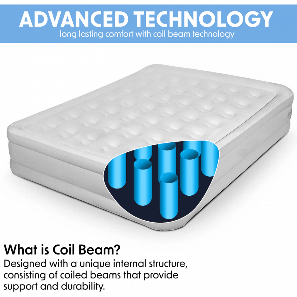 Dellonda Raised Air Bed with Removable Electric Pump & Storage Bag - Queen Model No- DL145