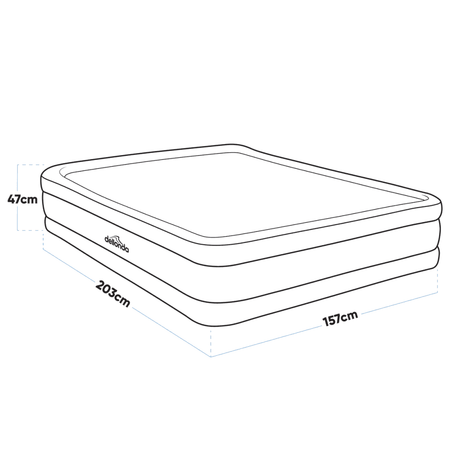 Dellonda Raised Air Bed with Removable Electric Pump & Storage Bag - Queen Model No- DL145