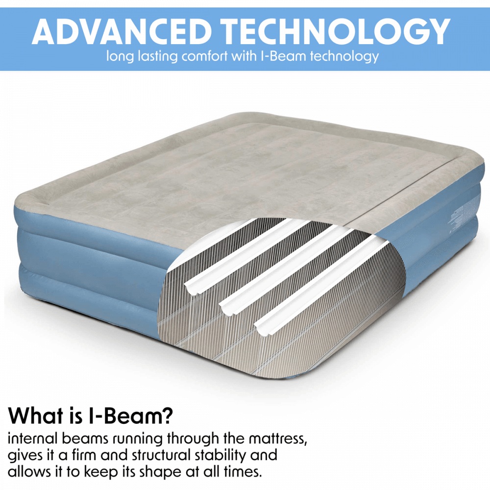 Dellonda Raised Air Bed with Built-in Electric Pump & Storage Bag - Queen Model No- DL147