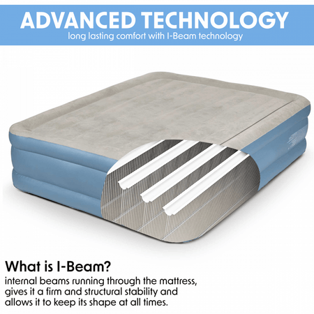 Dellonda Raised Air Bed with Built-in Electric Pump & Storage Bag - Queen Model No- DL147