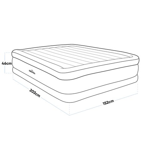 Dellonda Raised Air Bed with Built-in Electric Pump & Storage Bag - Queen Model No- DL147