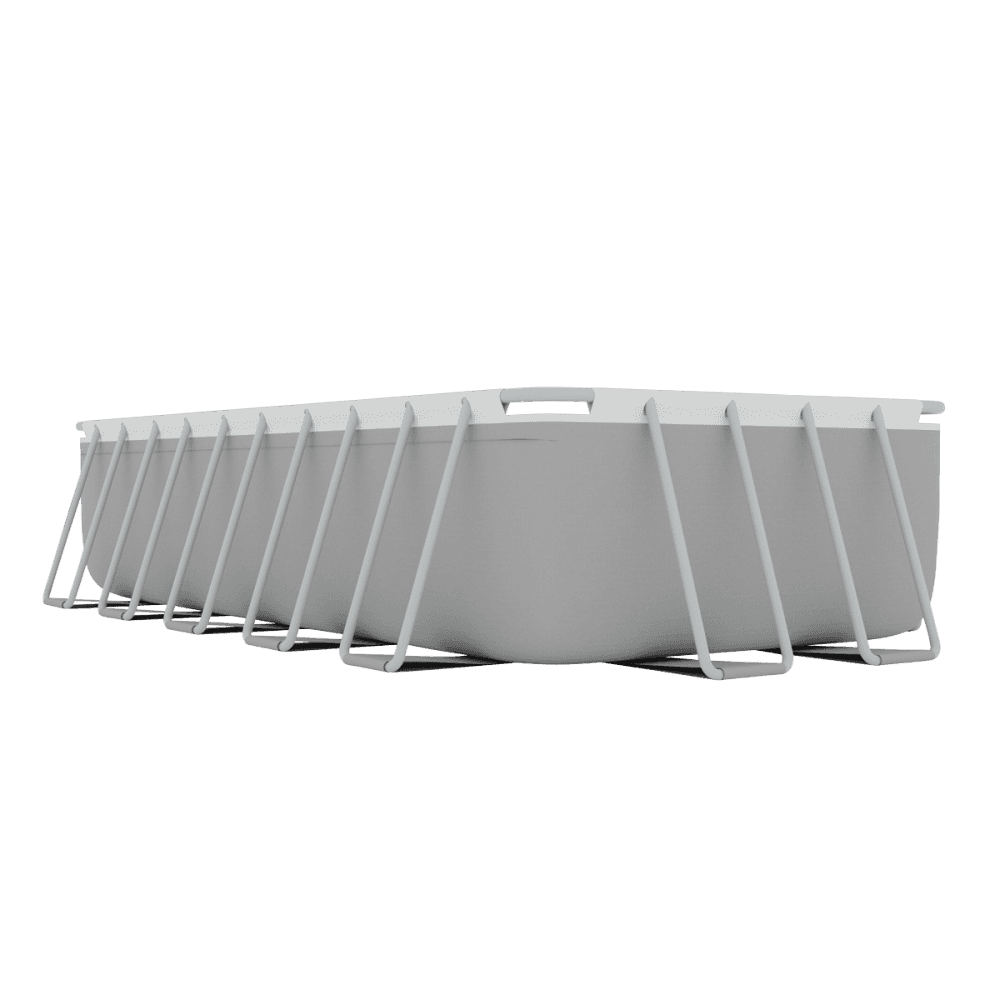 Dellonda Deluxe Steel Frame Rectangular Swimming Pool with Step Ladder & Filter Pump 21ft Model No- DL150