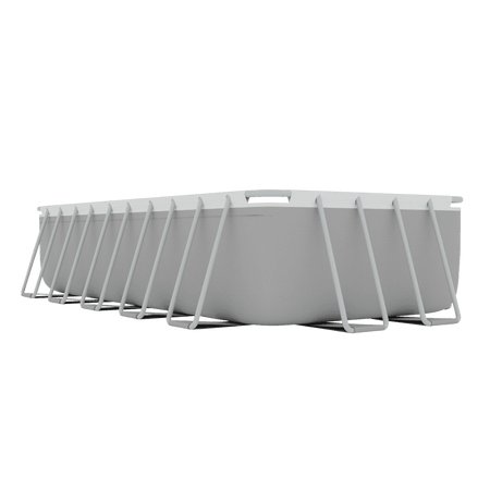 Dellonda Deluxe Steel Frame Rectangular Swimming Pool with Step Ladder & Filter Pump 21ft Model No- DL150