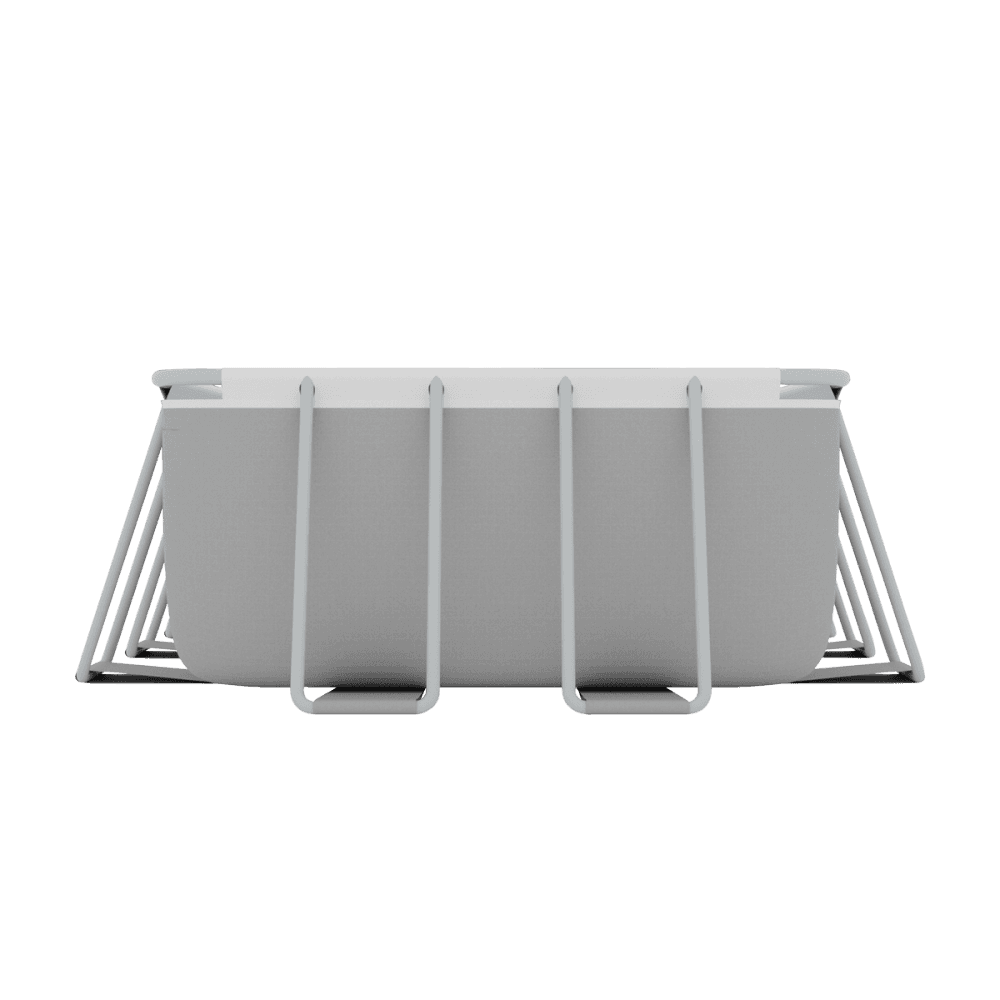 Dellonda Deluxe Steel Frame Rectangular Swimming Pool with Step Ladder & Filter Pump 21ft Model No- DL150