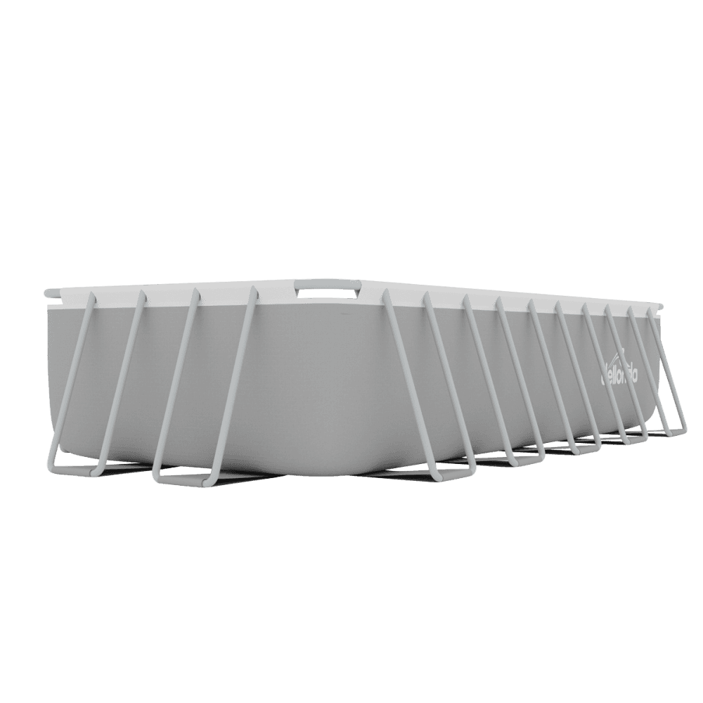 Dellonda Deluxe Steel Frame Rectangular Swimming Pool with Step Ladder & Filter Pump 21ft Model No- DL150