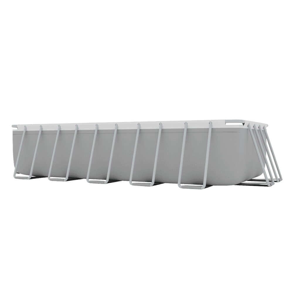 Dellonda Deluxe Steel Frame Rectangular Swimming Pool with Step Ladder & Filter Pump 21ft Model No- DL150