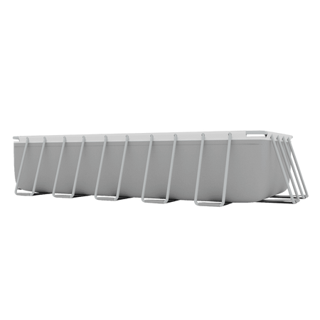 Dellonda Deluxe Steel Frame Rectangular Swimming Pool with Step Ladder & Filter Pump 21ft Model No- DL150