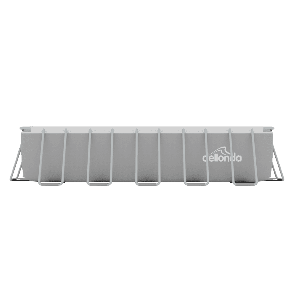 Dellonda Deluxe Steel Frame Rectangular Swimming Pool with Step Ladder & Filter Pump 21ft Model No- DL150