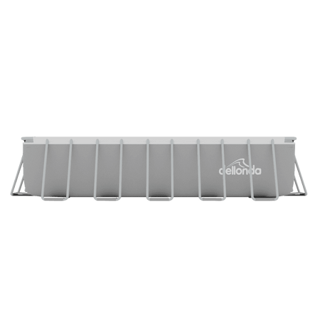 Dellonda Deluxe Steel Frame Rectangular Swimming Pool with Step Ladder & Filter Pump 21ft Model No- DL150