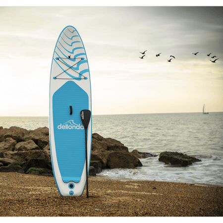 Dellonda Inflatable Stand-Up Paddle Board 10'6" - Light Blue/White Model No- DL152