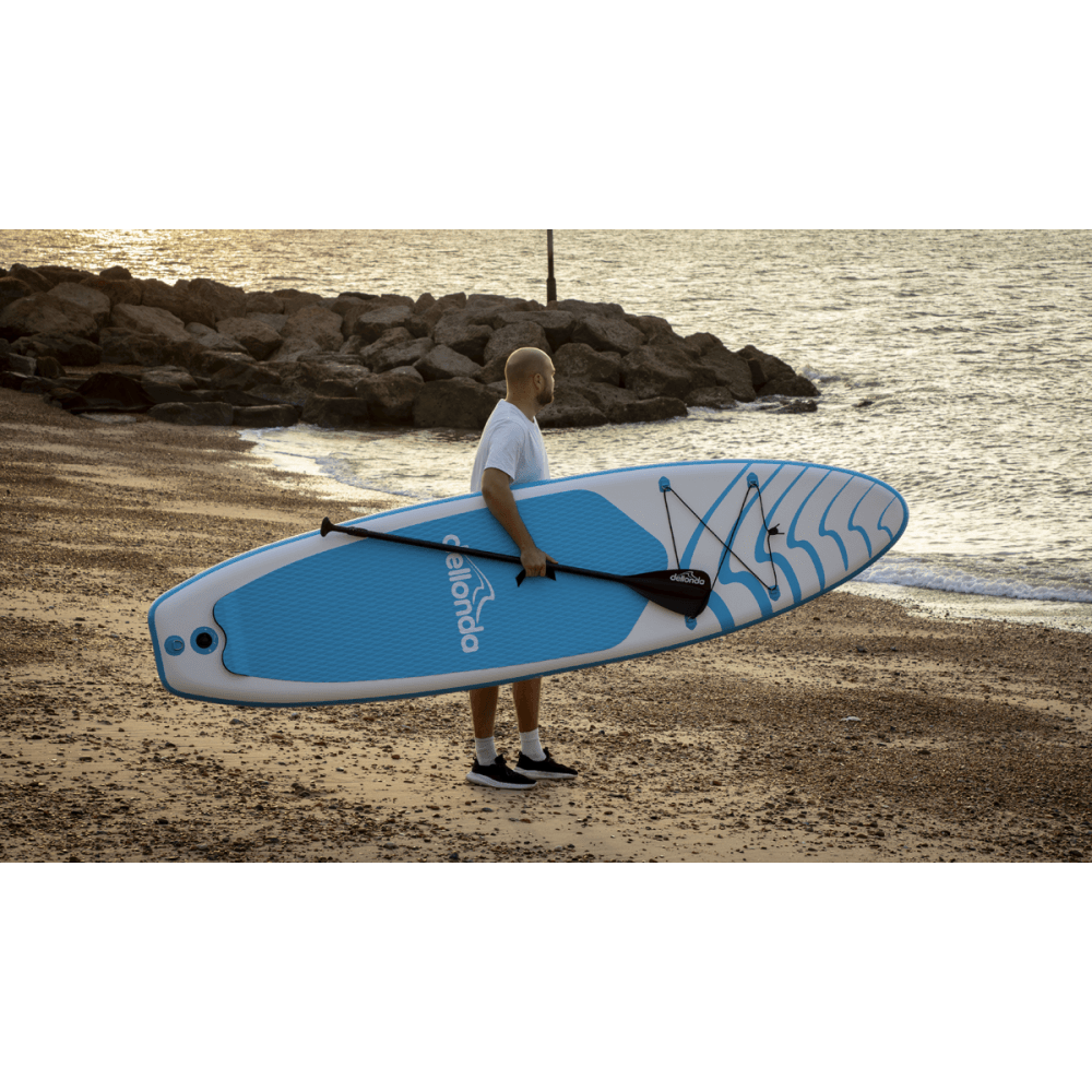 Dellonda Inflatable Stand-Up Paddle Board 10'6" - Light Blue/White Model No- DL152