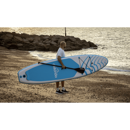 Dellonda Inflatable Stand-Up Paddle Board 10'6" - Light Blue/White Model No- DL152