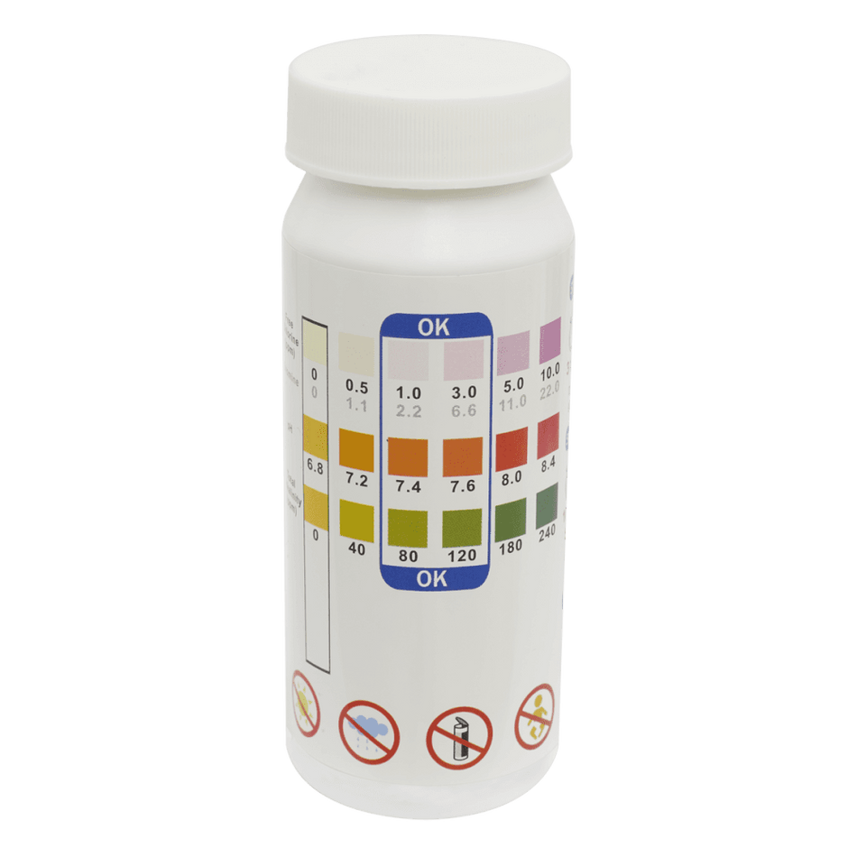 Dellonda 3-in-1 Chlorine, PH & Alkalinity Test Strips x50 Strips - Pack of 1 Model No- DL32
