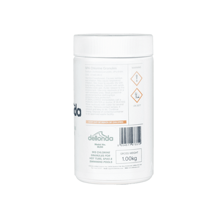 Dellonda Chlorine Granules for Hot Tubs/Spas & Swimming Pools 1kg Model No- DL50