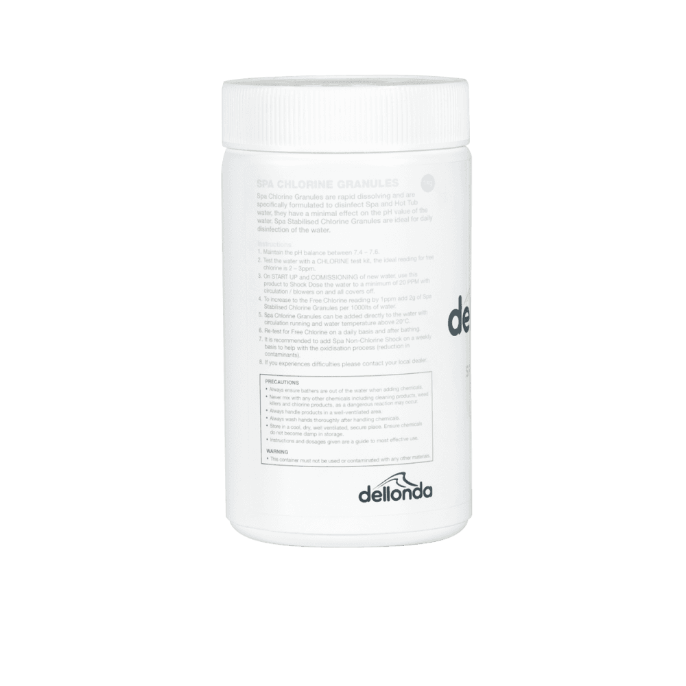 Dellonda Chlorine Granules for Hot Tubs/Spas & Swimming Pools 1kg Model No- DL50