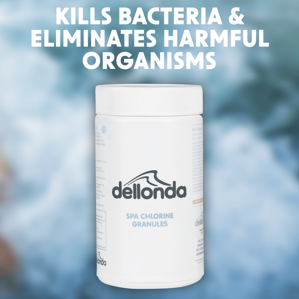 Dellonda Chlorine Granules for Hot Tubs/Spas & Swimming Pools 1kg Model No- DL50