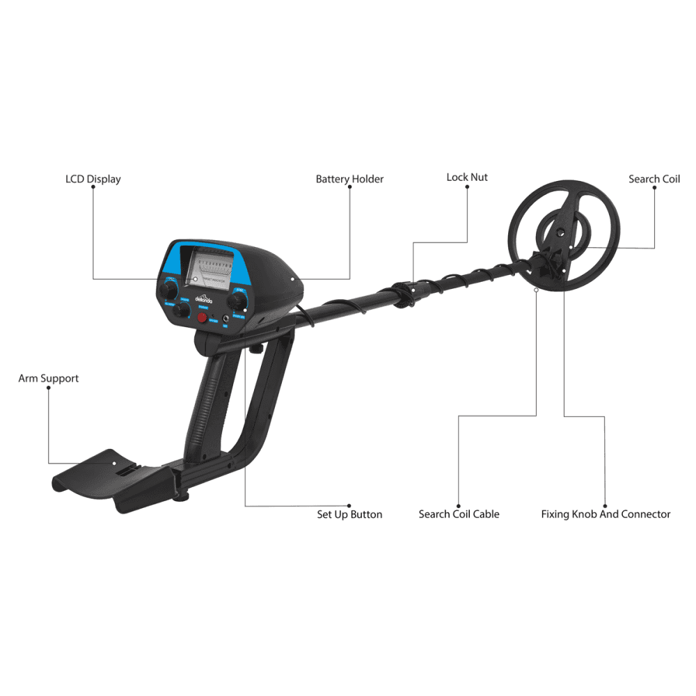 Dellonda Lightweight Metal Detector with High Accuracy Pinpoint Function Model No- DL6