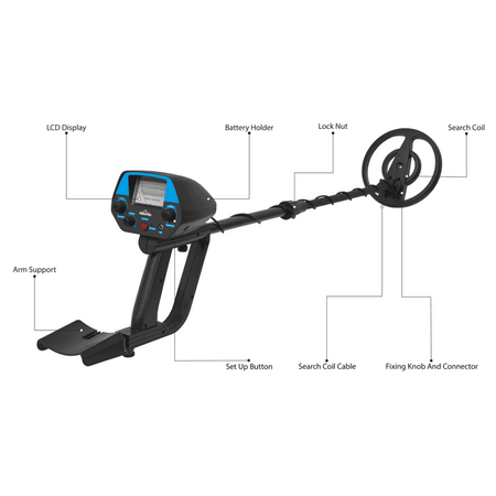 Dellonda Lightweight Metal Detector with High Accuracy Pinpoint Function Model No- DL6