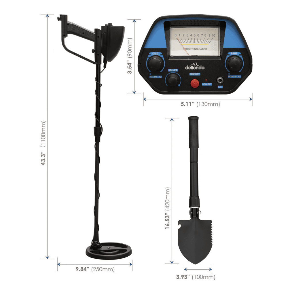 Dellonda Lightweight Metal Detector with High Accuracy Pinpoint Function Model No- DL6
