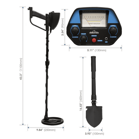Dellonda Lightweight Metal Detector with High Accuracy Pinpoint Function Model No- DL6