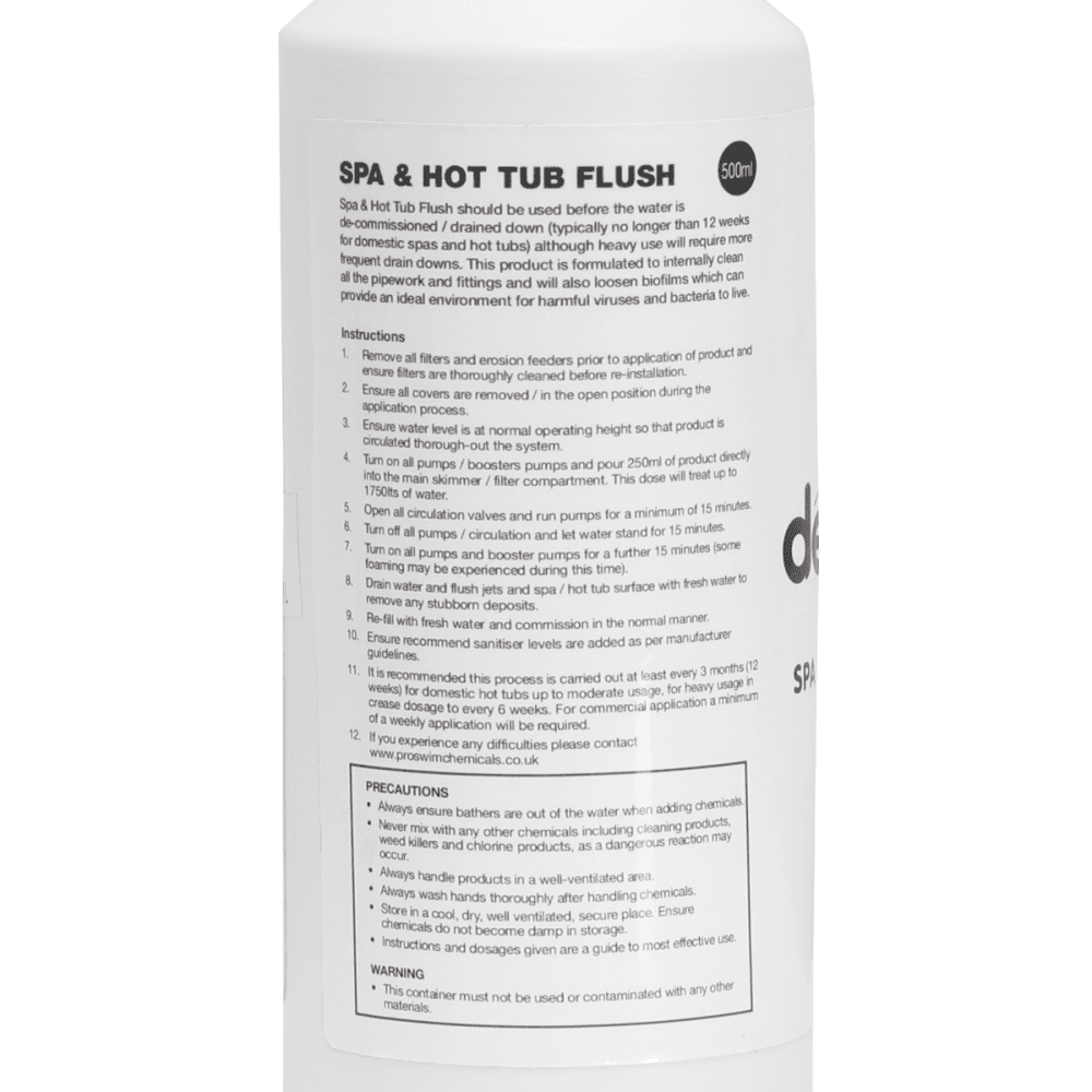 Dellonda Hot Tub/Spa Flush Cleaner 500ml Model No- DL60