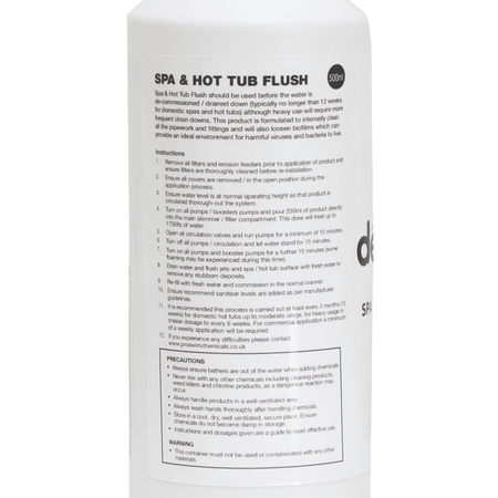 Dellonda Hot Tub/Spa Flush Cleaner 500ml Model No- DL60