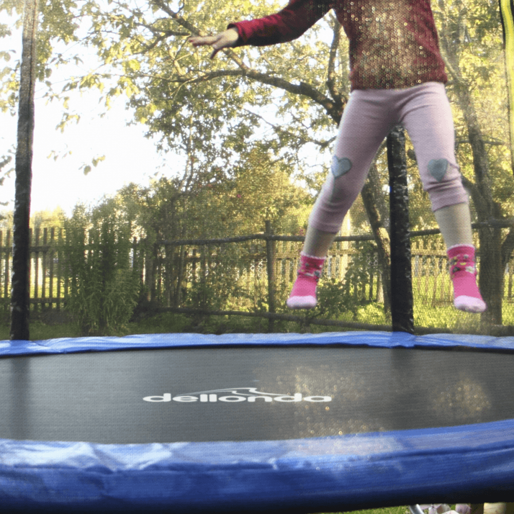 Dellonda Heavy-Duty Outdoor Trampoline with Safety Enclosure Net 8ft Model No- DL67