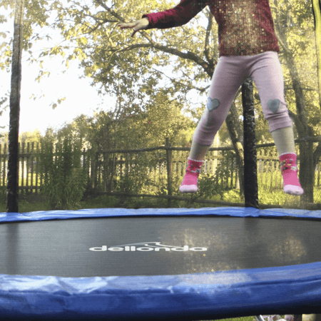 Dellonda Heavy-Duty Outdoor Trampoline with Safety Enclosure Net 8ft Model No- DL67