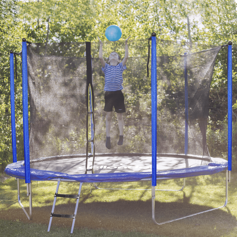 Dellonda Heavy-Duty Outdoor Trampoline with Safety Enclosure Net 10ft Model No- DL68