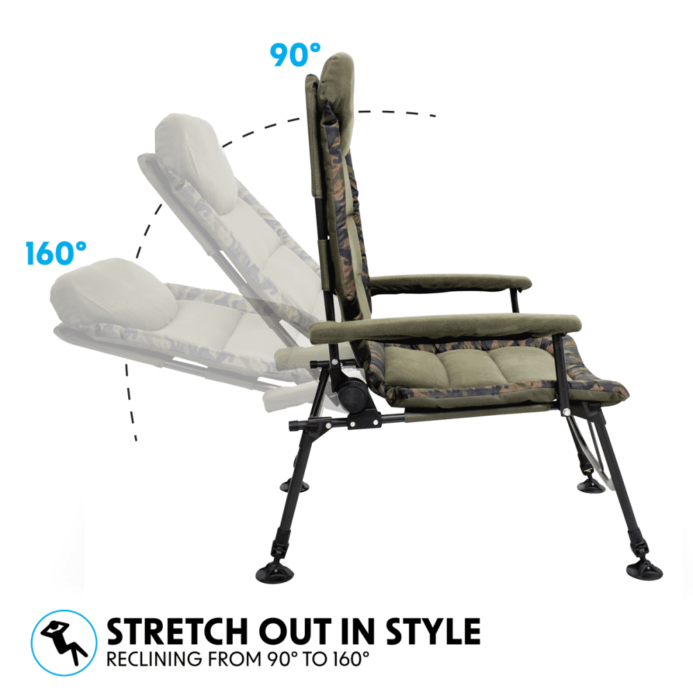 Dellonda Portable Reclining Chair with Armrests Model No- DL73
