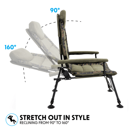 Dellonda Portable Reclining Chair with Armrests Model No- DL73