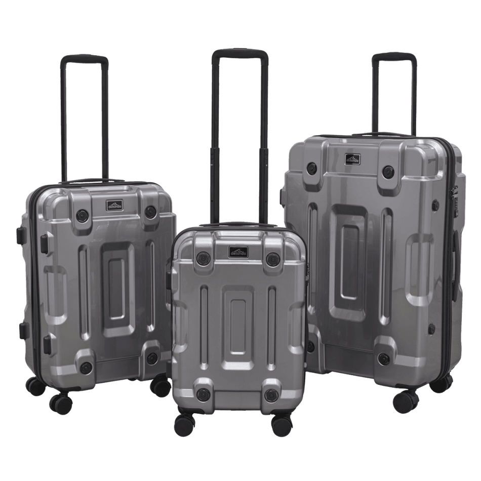 Dellonda Lightweight ABS Luggage Set 3pc - Silver Model No- DL9