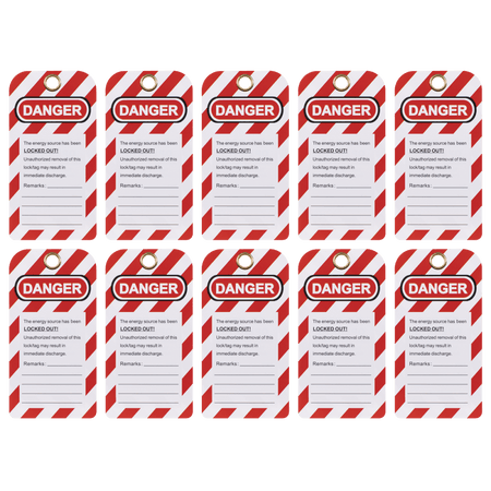 Lockout Safety Tag 10pc Model No- EV17